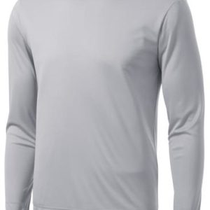 Long Sleeve Wicking Tee in Silver